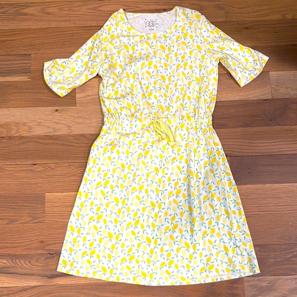 Yellow lemon print  EGG Dress 12